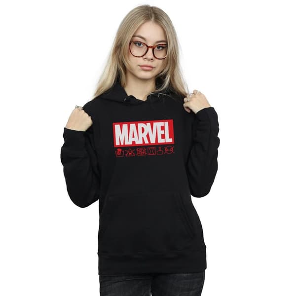 Marvel Womens/Ladies Logo Wash Care Hoodie