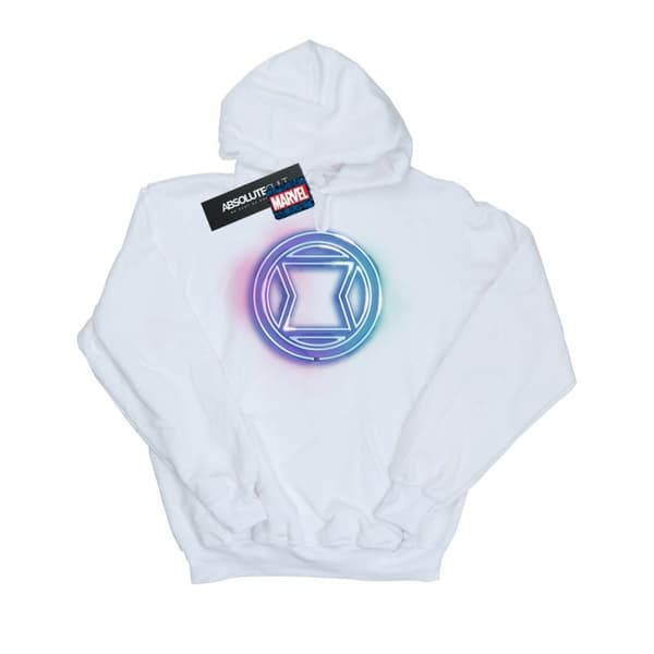 Marvel Boys Black Widow Neon Logo Hoodie