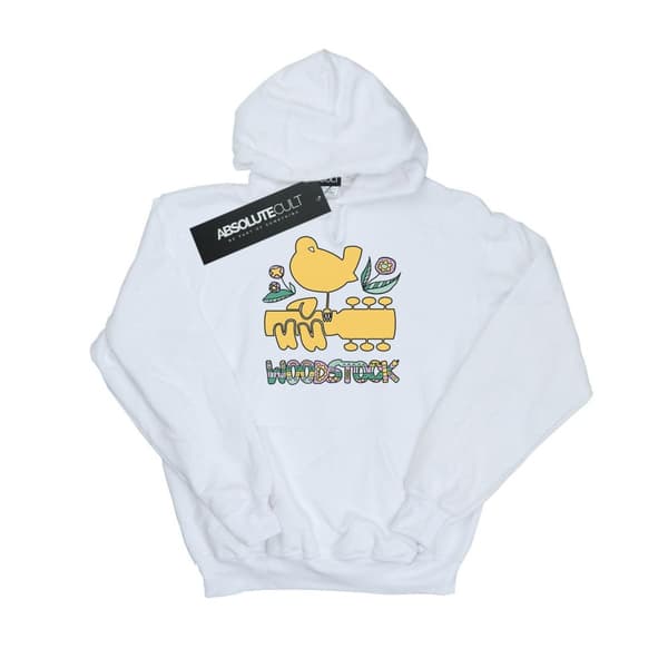 Woodstock Womens/Ladies Bird Aztec Pattern Hoodie White XXL