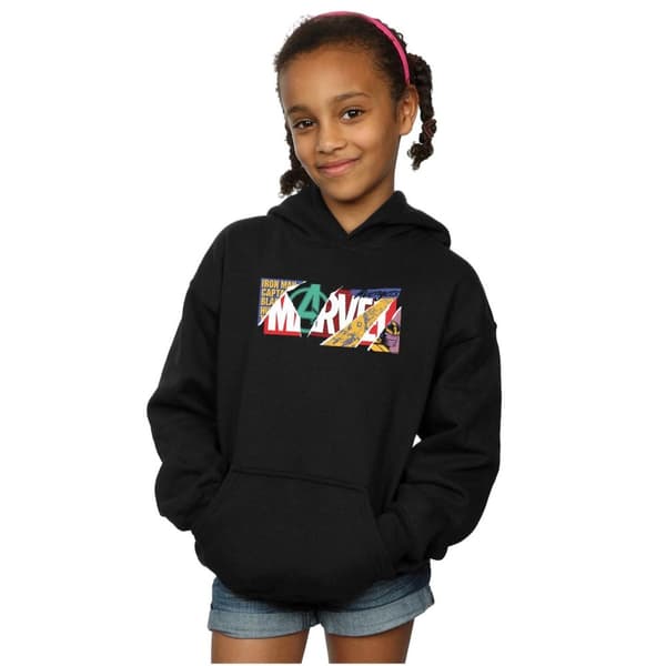 Marvel Girls Collage Logo Hoodie