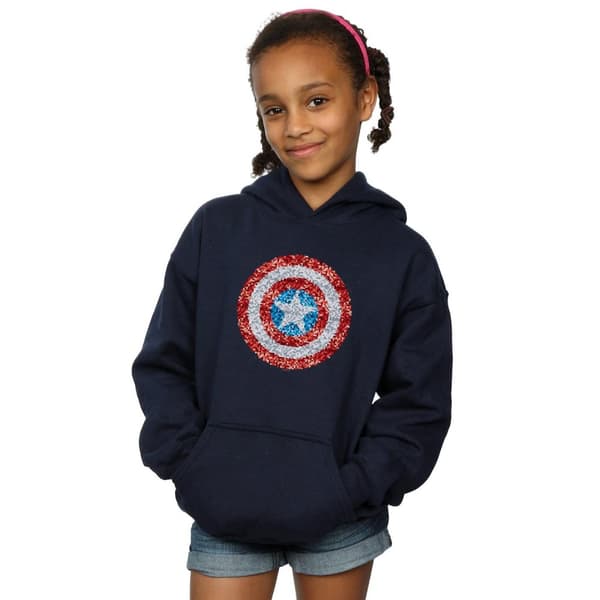 Marvel Girls Captain America Pixelated Shield Hoodie