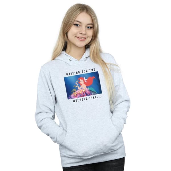 Disney Princess Womens/Ladies Ariel Waiting For The Weekend Hoodie