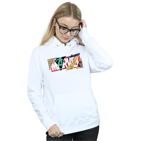 Marvel Womens/Ladies Collage Logo Hoodie
