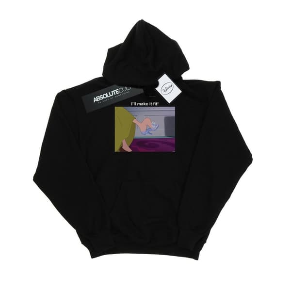 Disney Princess Girls I´ll Make It Fit Hoodie Black 12-13 Years