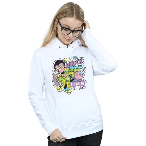 DC Comics Huvtröja för damer/kvinnor Teen Titans Go Knock Knock