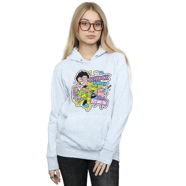 DC Comics Huvtröja för damer/kvinnor Teen Titans Go Knock Knock