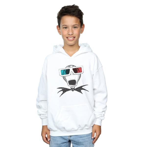 Disney Pojkar Nightmare Before Christmas Jack Skellington - huvtröja med 3D-glasögon