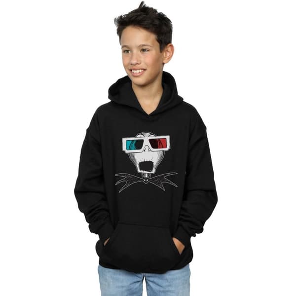 Disney Pojkar Nightmare Before Christmas Jack Skellington - huvtröja med 3D-glasögon