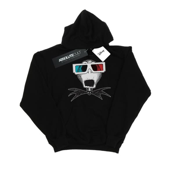 Disney Pojkar Nightmare Before Christmas Jack Skellington - huvtröja med 3D-glasögon