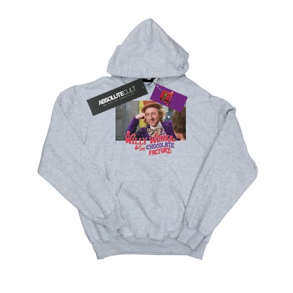 Willy Wonka And The Chocolate Factory Womens/Ladies Condescending Wonka Hoodie Sports Grey L