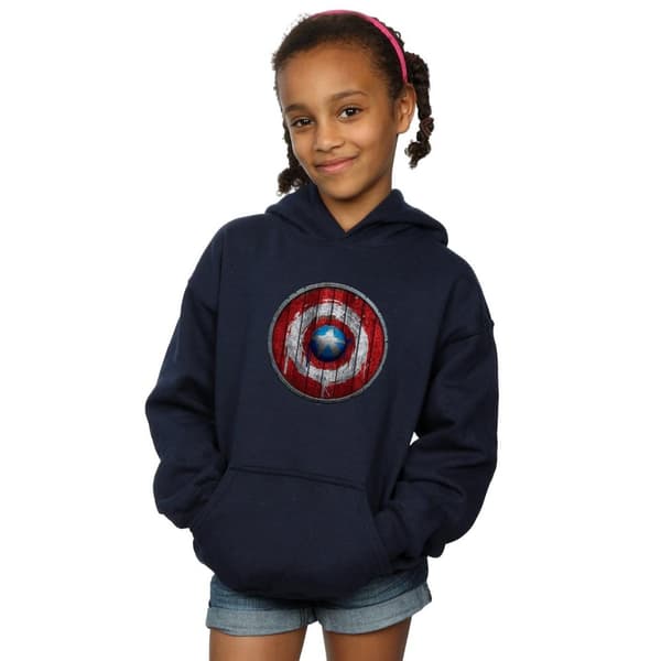 Marvel Girls Captain America Wooden Shield Hoodie