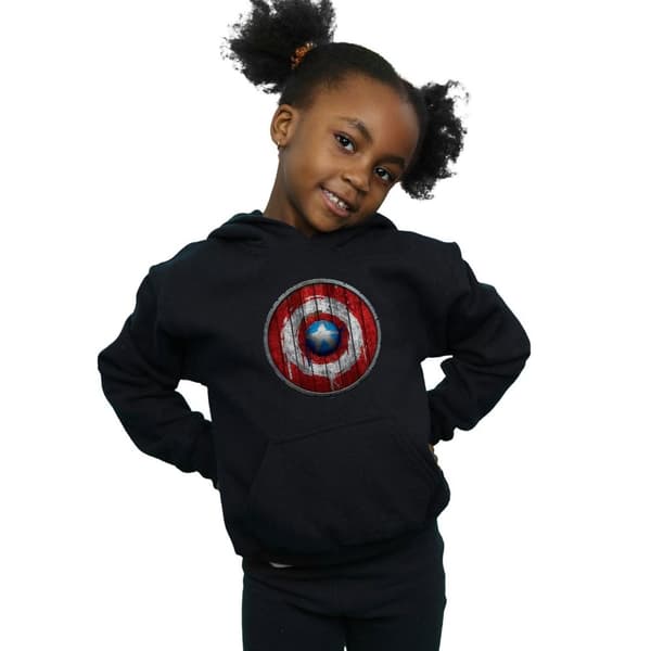Marvel Girls Captain America Wooden Shield Hoodie