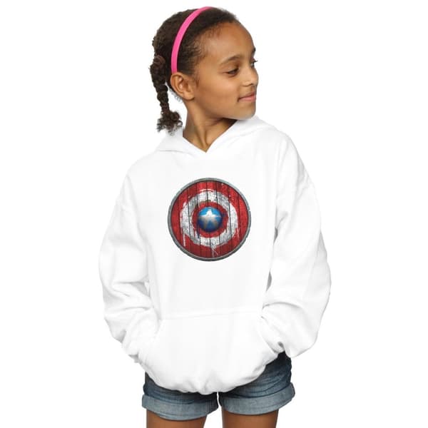 Marvel Girls Captain America Wooden Shield Hoodie