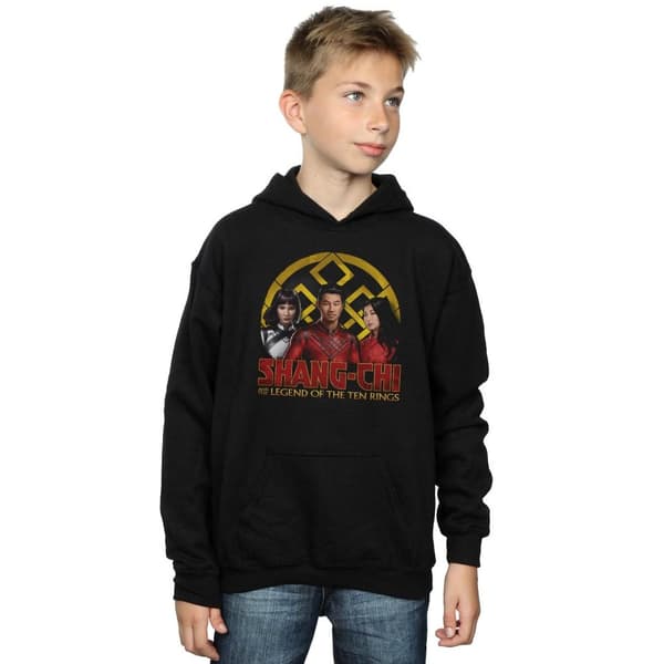 Marvel Boys Shang-Chi And The Legend Of The Ten Rings Group Logo Emblem Hoodie