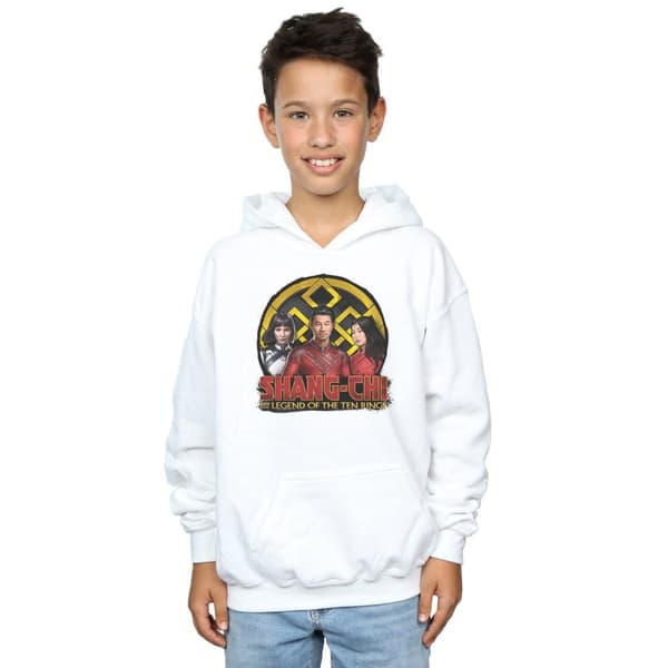 Marvel Boys Shang-Chi And The Legend Of The Ten Rings Group Logo Emblem Hoodie