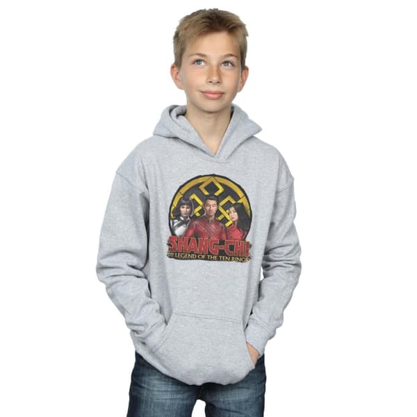 Marvel Boys Shang-Chi And The Legend Of The Ten Rings Group Logo Emblem Hoodie