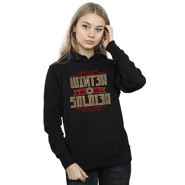 Marvel Womens/Ladies Winter Soldier Trigger Badge Hoodie