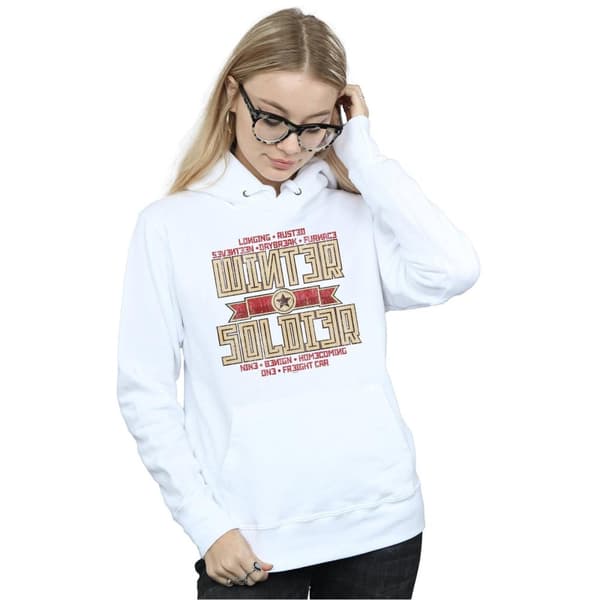 Marvel Womens/Ladies Winter Soldier Trigger Badge Hoodie