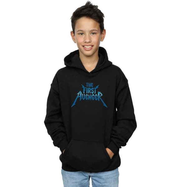 Marvel Pojkar The First Avenger Metal Logo Hoodie
