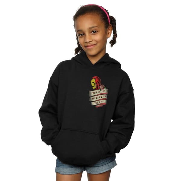 Marvel Girls Iron Man Tattoo Journey Breast Print Hoodie