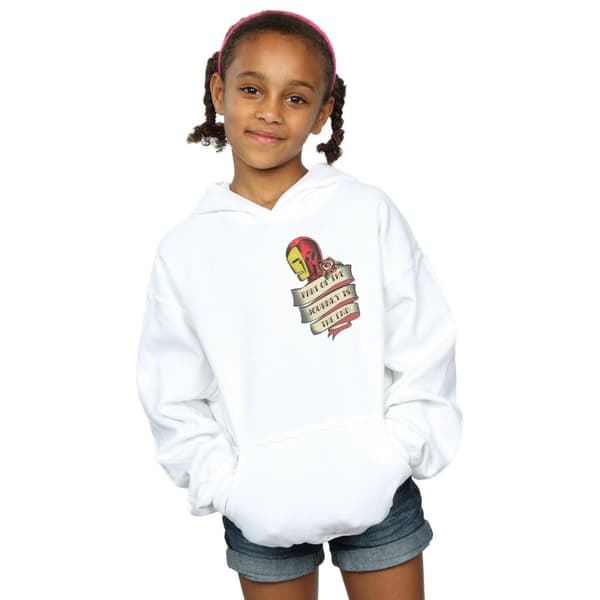 Marvel Girls Iron Man Tattoo Journey Breast Print Hoodie