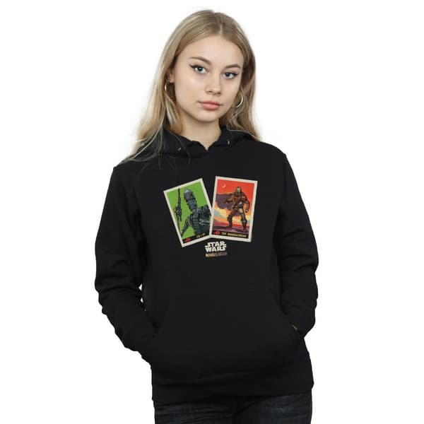 Star Wars Kvinnor/Ladies The Mandalorian Trading Cards Hoodie
