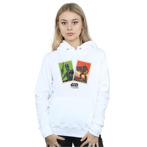 Star Wars Kvinnor/Ladies The Mandalorian Trading Cards Hoodie