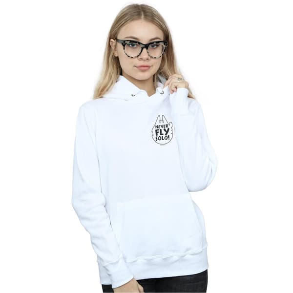 Star Wars Kvinnor/Damer Never Fly Solo Hoodie