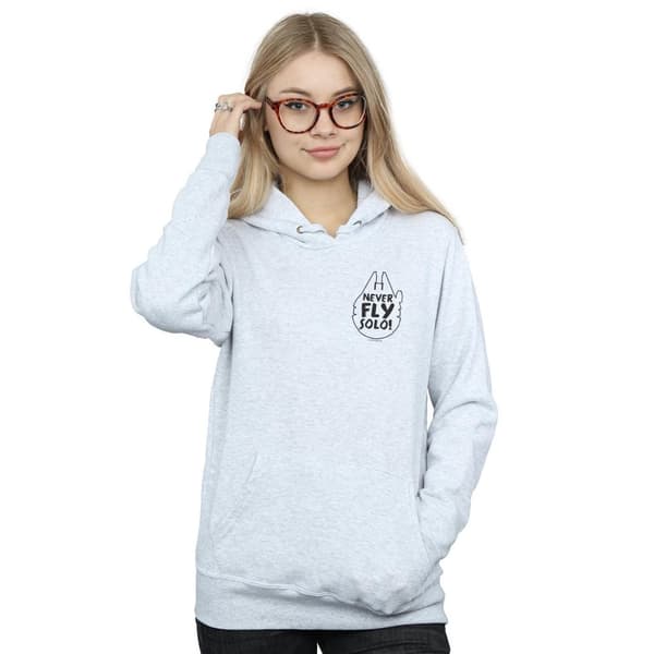 Star Wars Kvinnor/Damer Never Fly Solo Hoodie