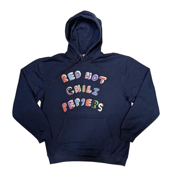 Red Hot Chilli Peppers Unisex Adult Colourful Letters Hoodie