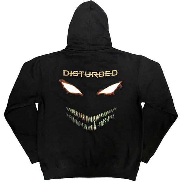 Disturbed Unisex Vuxen The Face Ryggtryck Full Zip Hoodie