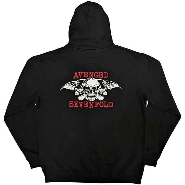 Avenged Sevenfold Unisex Adult Dead Head Back Print Full Zip Hoodie