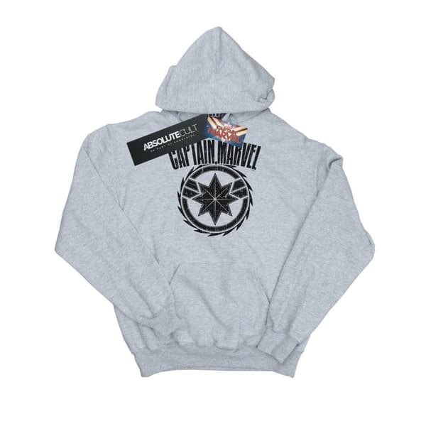 Marvel Boys Captain Marvel Blade Emblem Hoodie