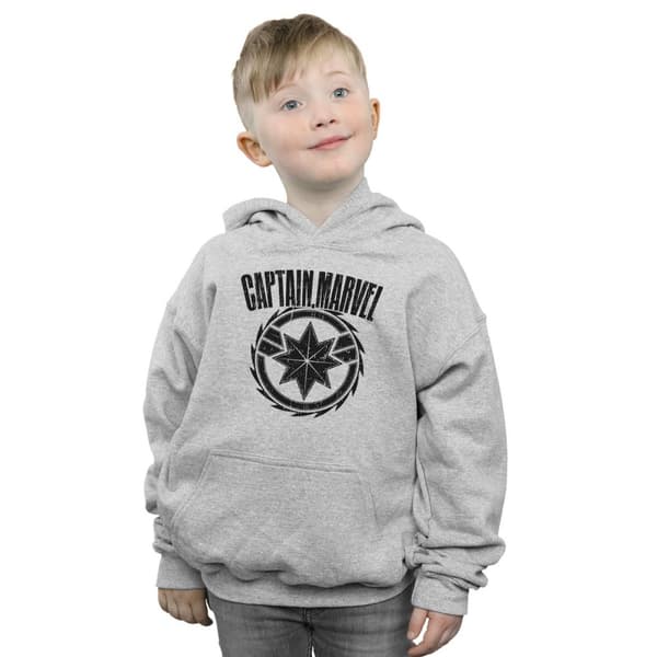 Marvel Boys Captain Marvel Blade Emblem Hoodie