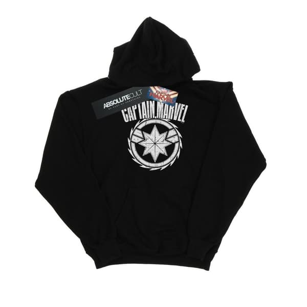 Marvel Boys Captain Marvel Blade Emblem Hoodie