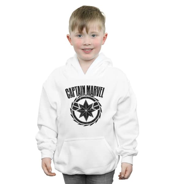 Marvel Boys Captain Marvel Blade Emblem Hoodie