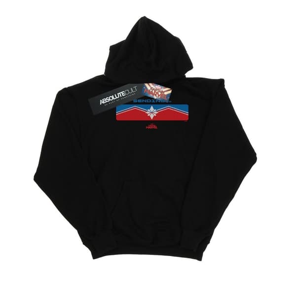 Marvel Womens/Ladies Captain Marvel Sending Hoodie Black XXL