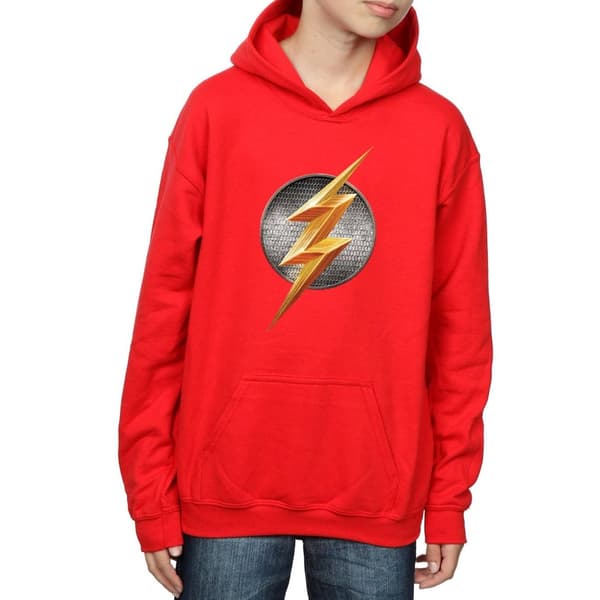 DC Comics Justice League Movie Flash Emblem-hoodie för pojkar