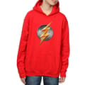 Miniatyrbild 3 av 5: DC Comics Justice League Movie Flash Emblem-hoodie för pojkar