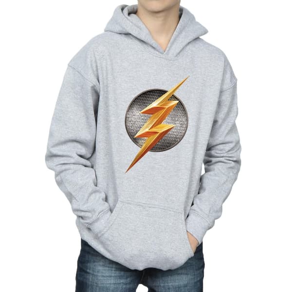 DC Comics Justice League Movie Flash Emblem-hoodie för pojkar