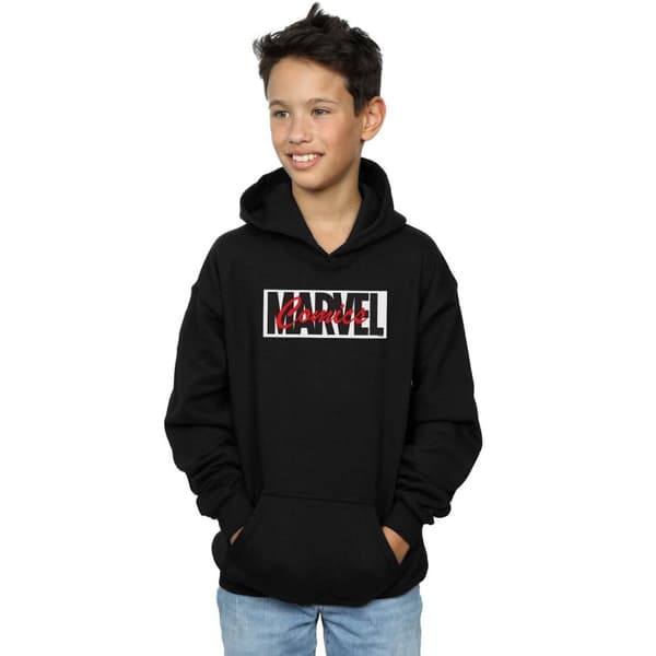 Marvel Boys Red Font Logo Hoodie
