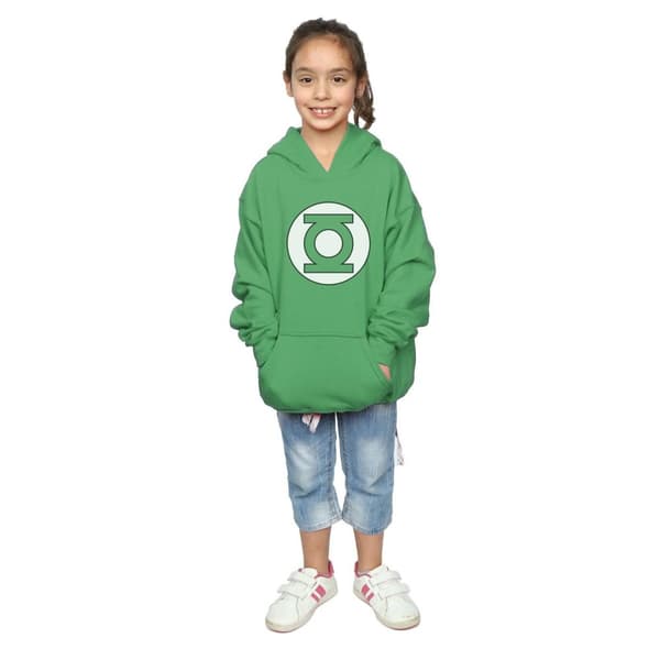 DC Comics Huvtröja med Green Lantern-logga för flickor