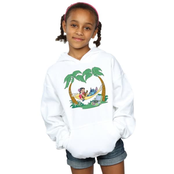 Disney Lilo And Stitch Play Some Music-hoodie för flickor