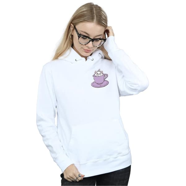 Disney Huvtröja med brösttryck för kvinnor/damer Aristocats Marie In Cup