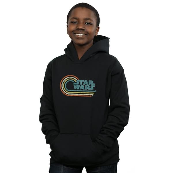Star Wars Retro Wave Logo-huvtröja för pojkar