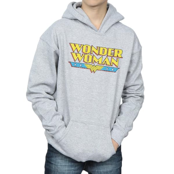 DC Comics Boys Wonder Woman Crackle Logo Hoodie