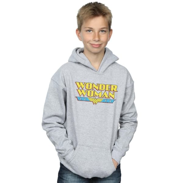 DC Comics Boys Wonder Woman Crackle Logo Hoodie