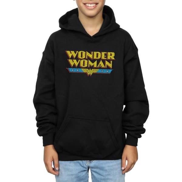 DC Comics Boys Wonder Woman Crackle Logo Hoodie