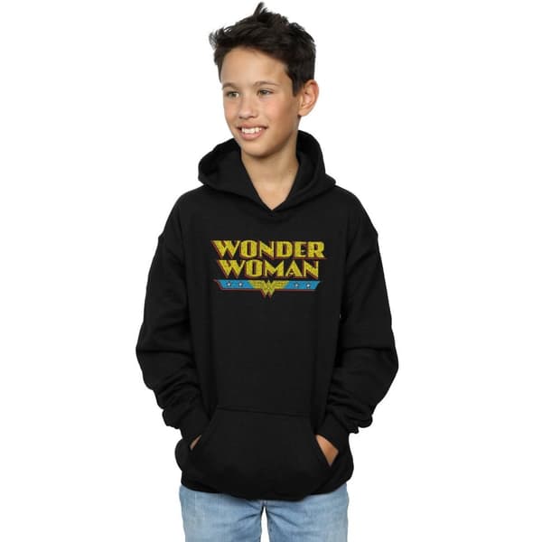 DC Comics Boys Wonder Woman Crackle Logo Hoodie