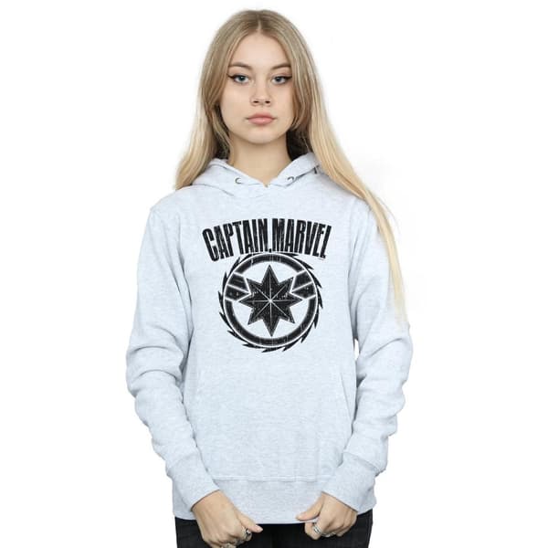 Marvel Womens/Ladies Captain Marvel Blade Emblem Hoodie